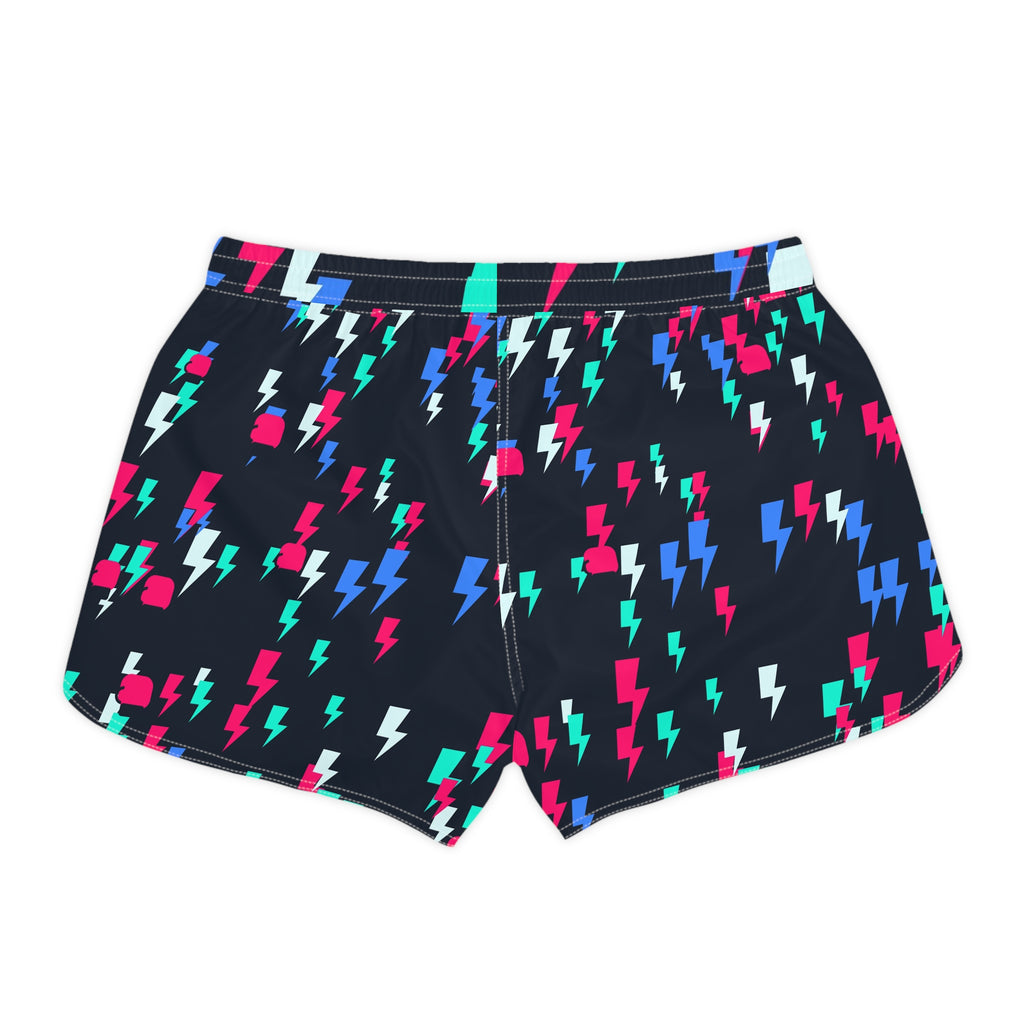 Combat Sports Arctic Neon Bolt Strike Women's Athletic Shorts with Pockets