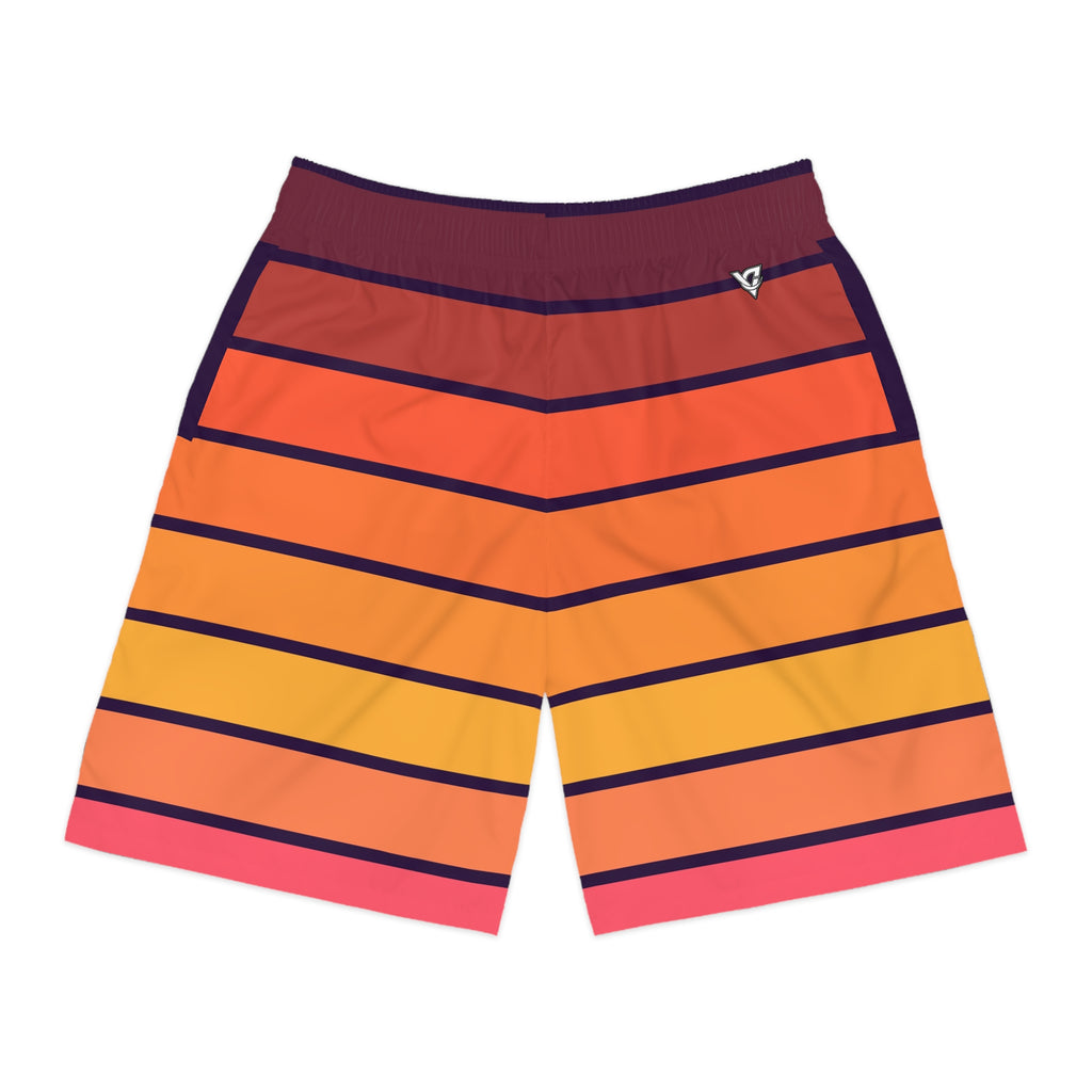 Men's Sunset Horizon Performance Jogger Athletic Shorts with Pockets
