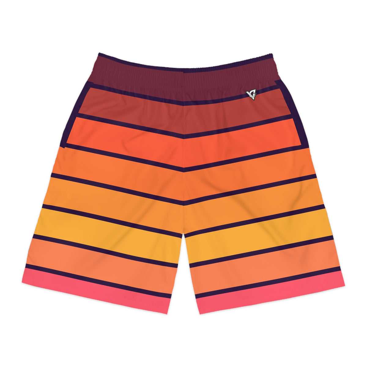 Men's Sunset Horizon Performance Jogger Athletic Shorts with Pockets