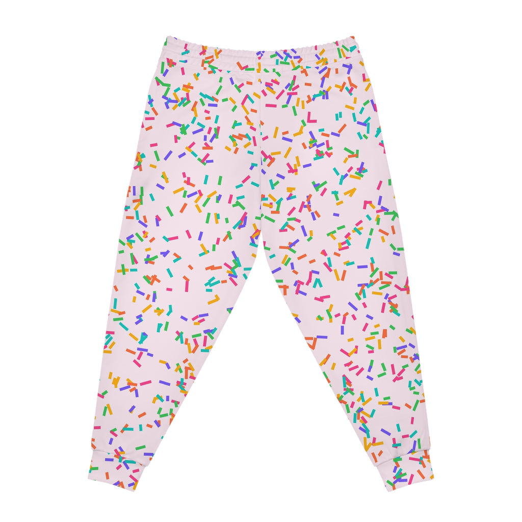 Women's Confetti Party Joggers – Colorful All-Over Print Athletic Jogger Pants
