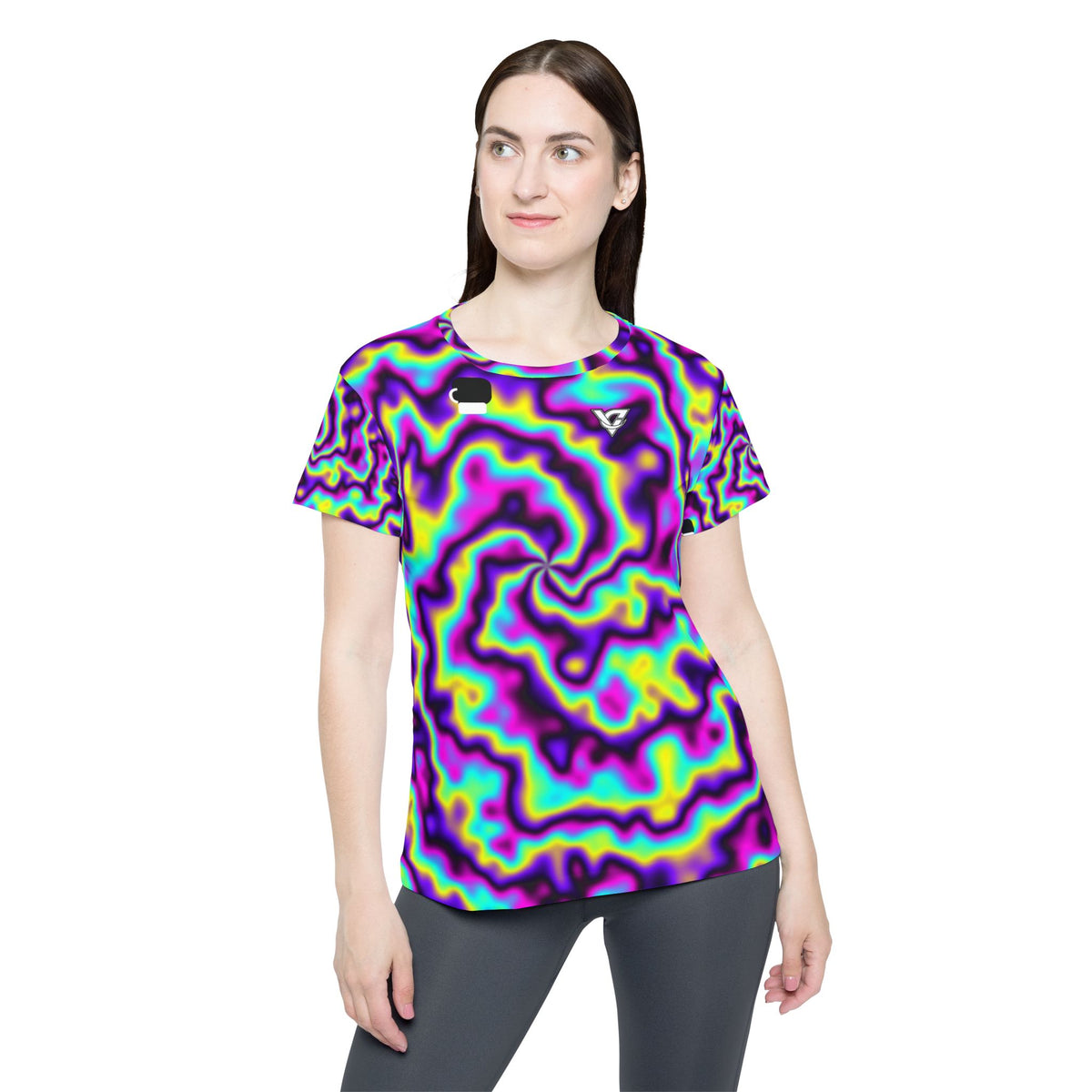 Combat Sports Midnight Neon Tie-Dye Spin Women's Sports Jersey