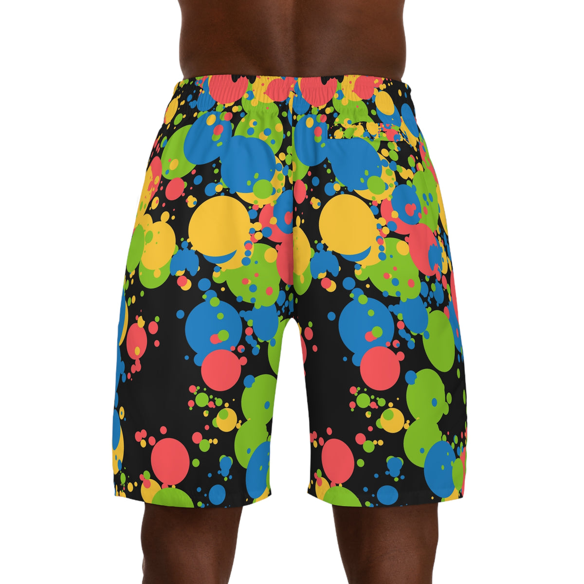 Yoga Rainbow Rally Splash Zone Men's Athletic Shorts with Pockets