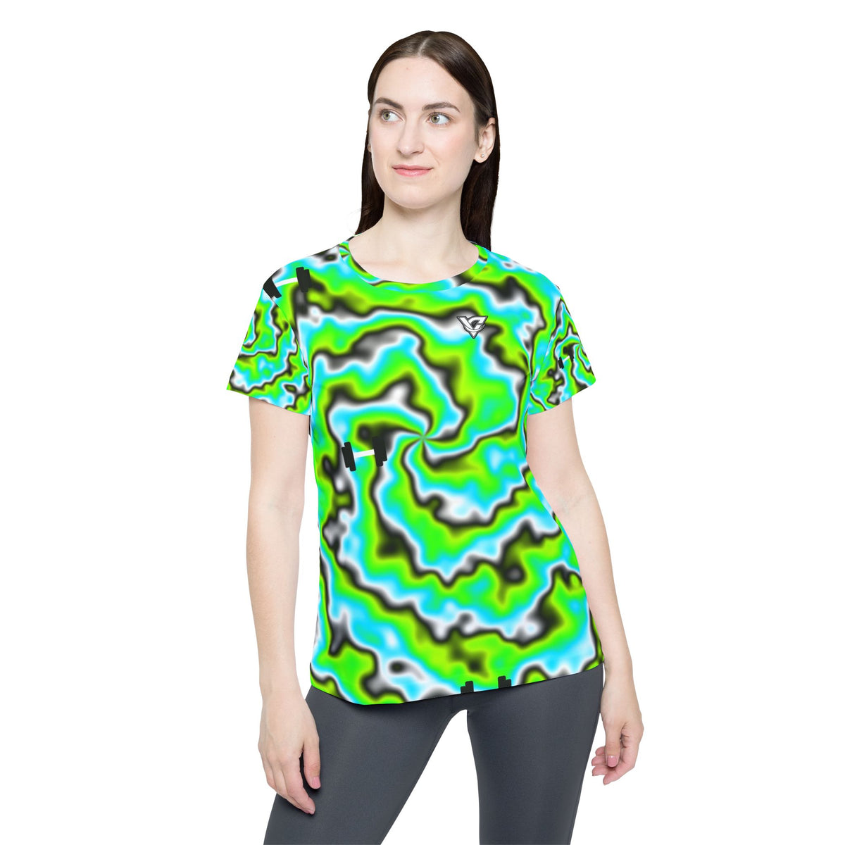 Training & Gym Lime Riot Tie-Dye Spin Women's Sports Jersey