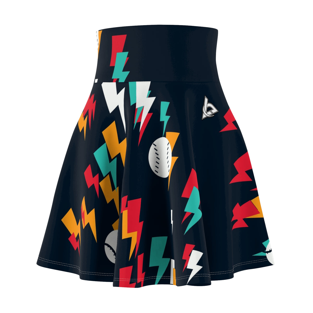 Baseball & Softball Aqua Volt Bolt Strike Women's Athletic Skater Skirt