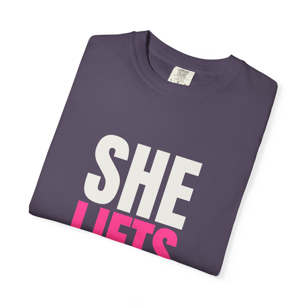 She Lifts | Women's Garment-Dyed Graphic Tee
