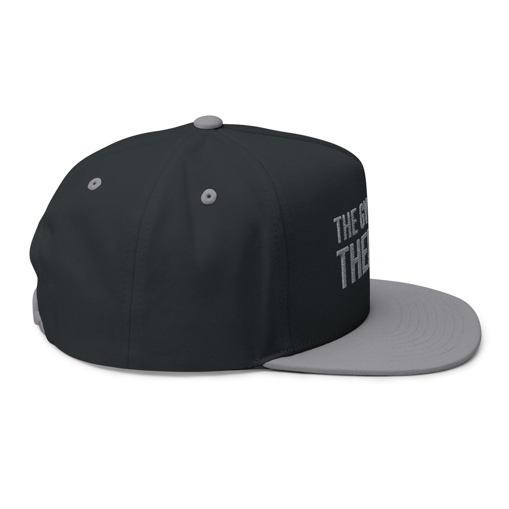 Flat Bill Cap — "The Gym Is My Therapy" Embroidered Fitness Hat