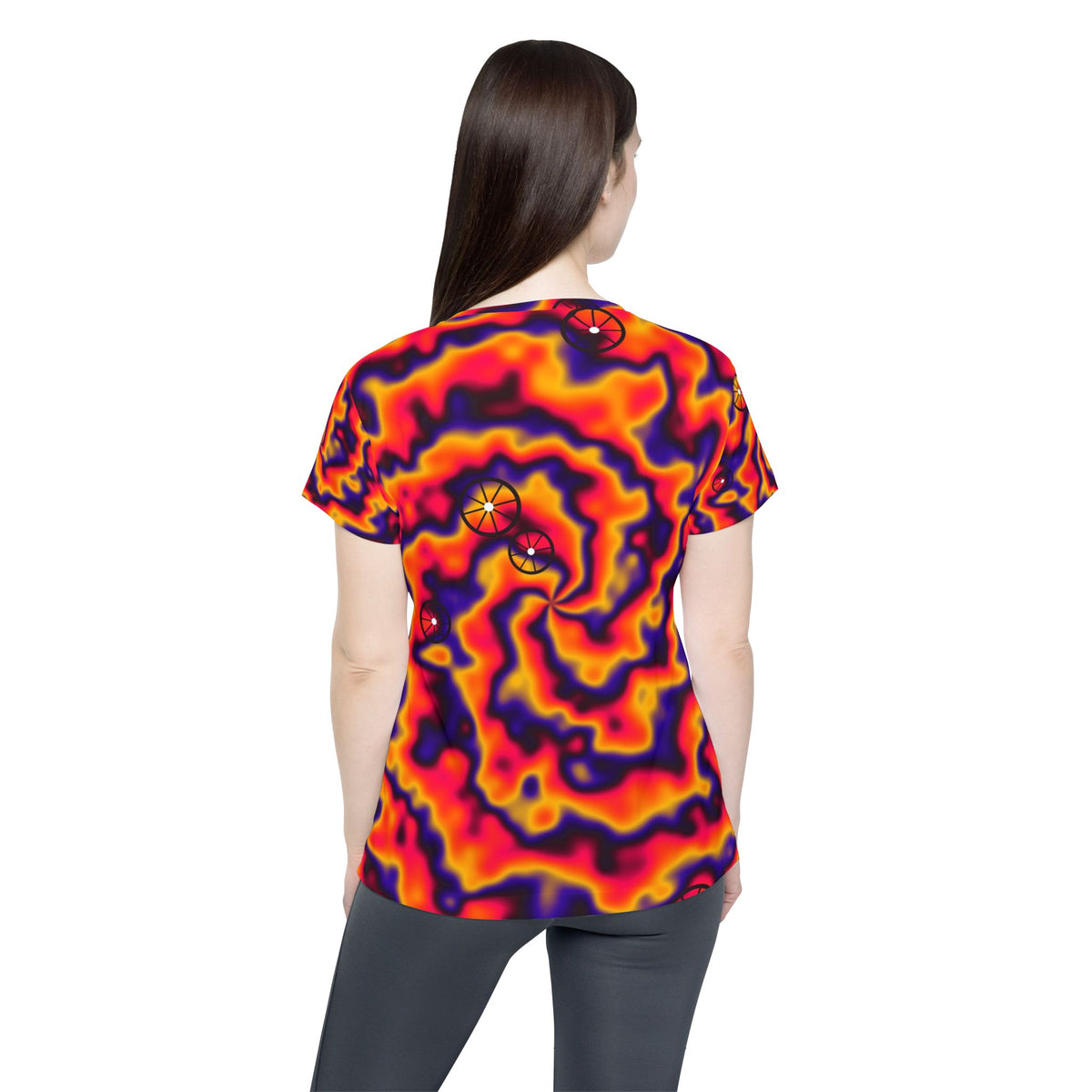 Cycling Hot Lava Tie-Dye Spin Women's Sports Jersey