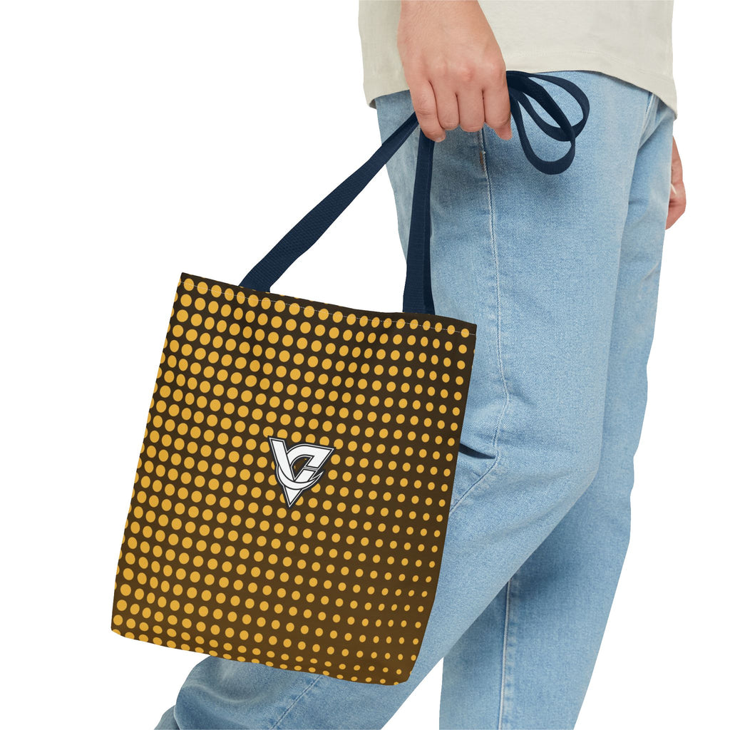Harvest Gold Halftone Tote Bag — All-Over Print Gym & Everyday Tote