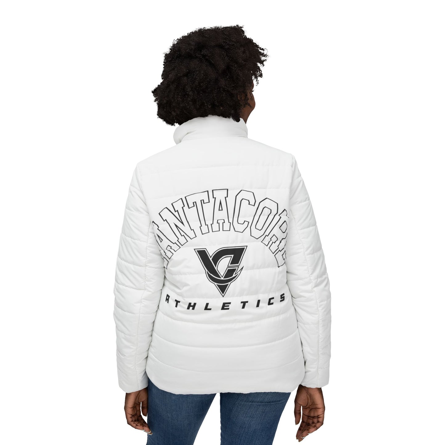Vantacore Athletics Women’s Puffer Jacket — Logo Quilted Winter Coat