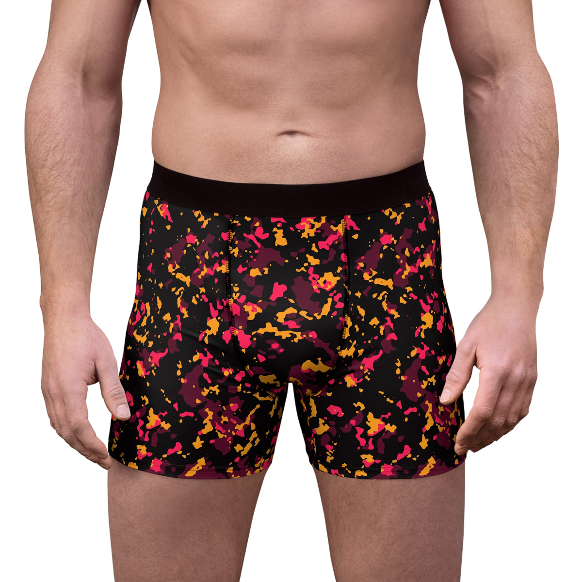 Infrared Splatter Men's Boxer Briefs — Performance Underwear
