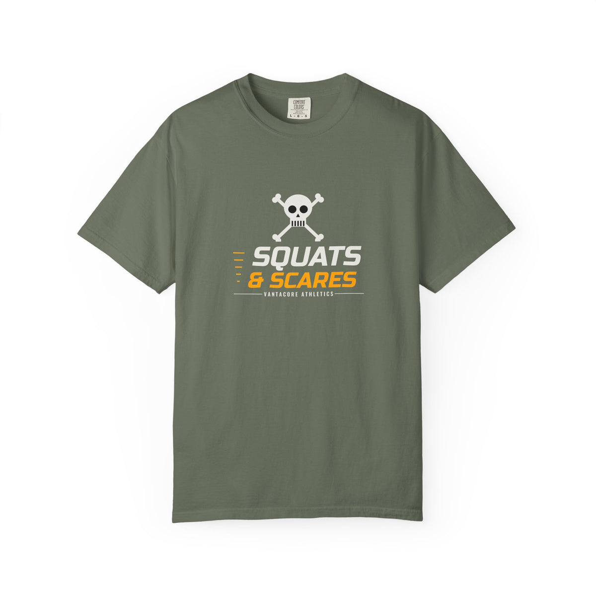 Squats & Scares | Women's Halloween Garment-Dyed Graphic Tee