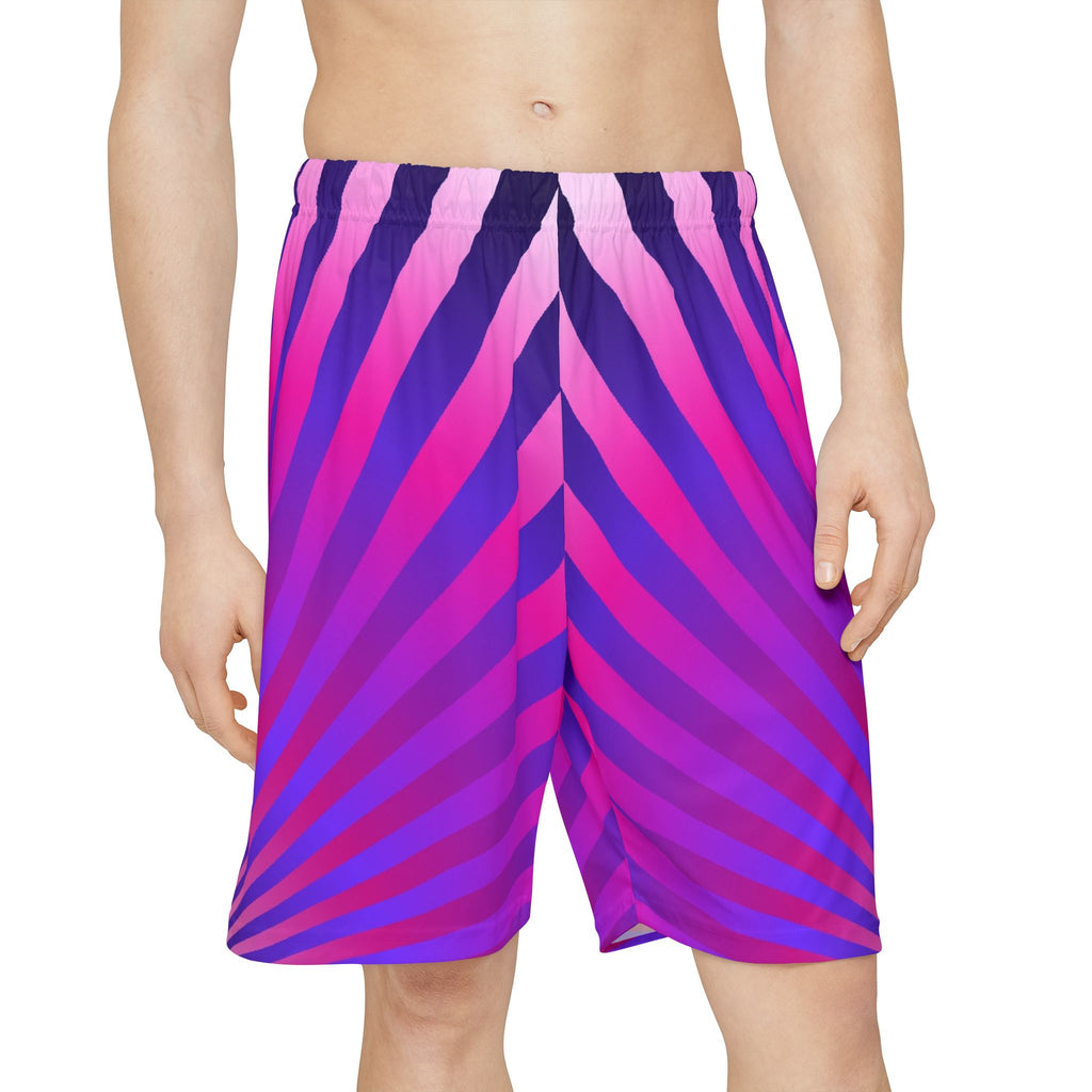 Men's Royal Sunburst Athletic Sports Shorts