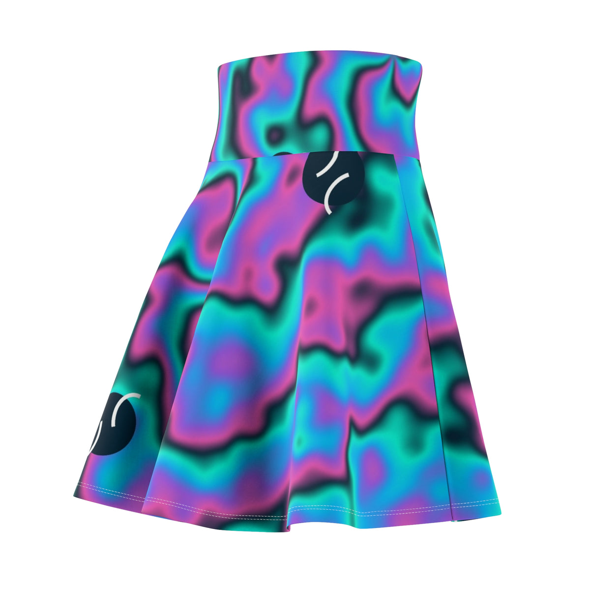 Tennis Neon Lagoon Tie-Dye Spin Women's Athletic Skater Skirt