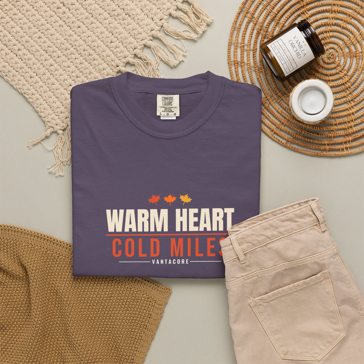 Warm Heart Cold Miles | Women's Garment-Dyed Graphic Tee
