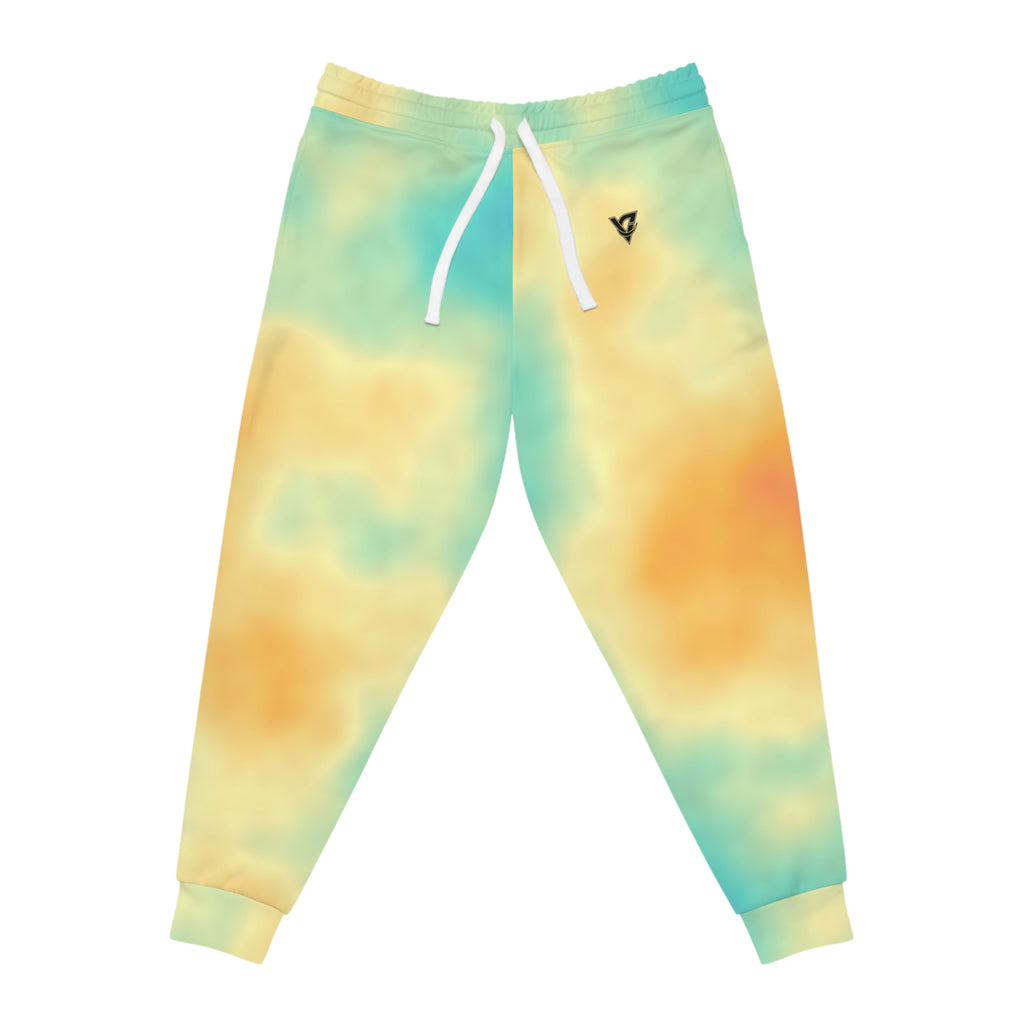 Women's Watercolor Bloom Joggers – Colorful All-Over Print Athletic Jogger Pants