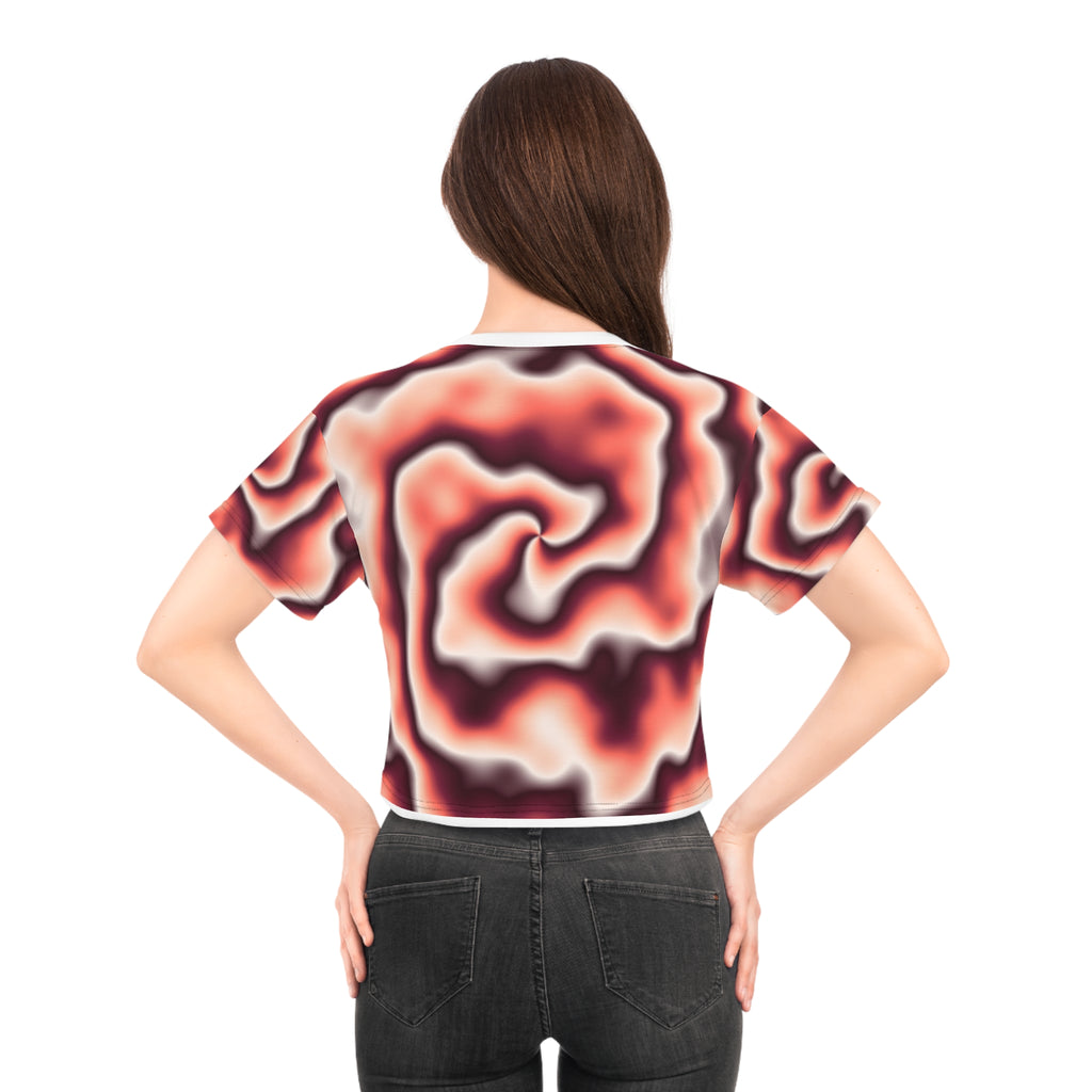 Coral Tie-Dye Women's Athletic Tee