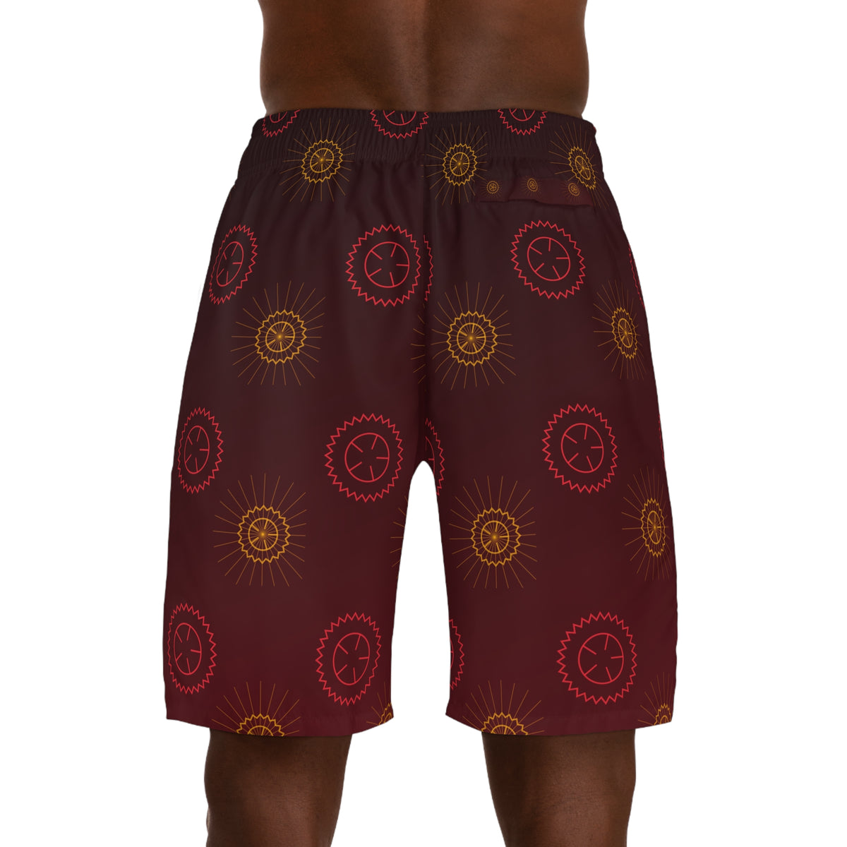 Cycling Crimson Blaze Chainring Men's Athletic Shorts with Pockets