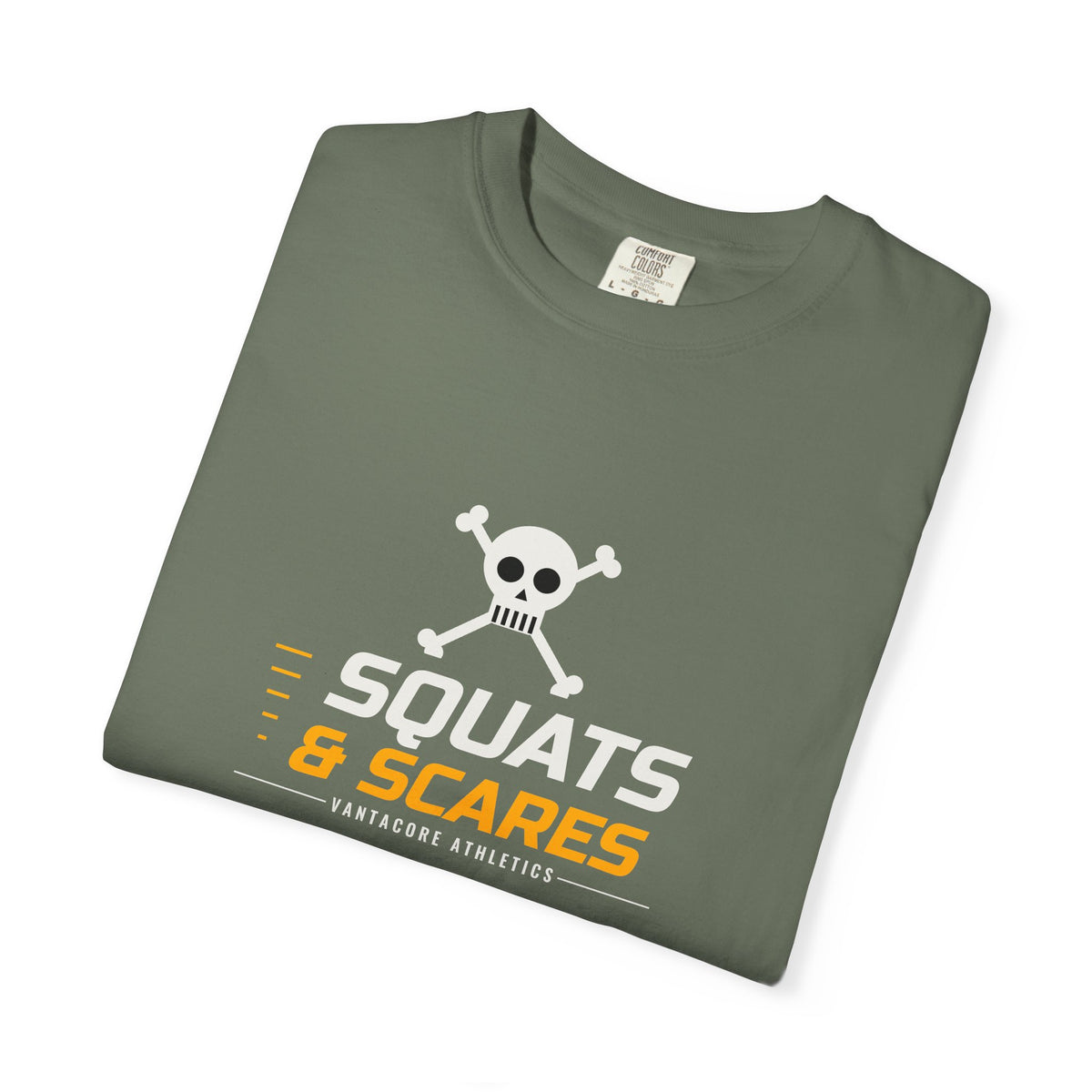 Squats & Scares | Women's Halloween Garment-Dyed Graphic Tee