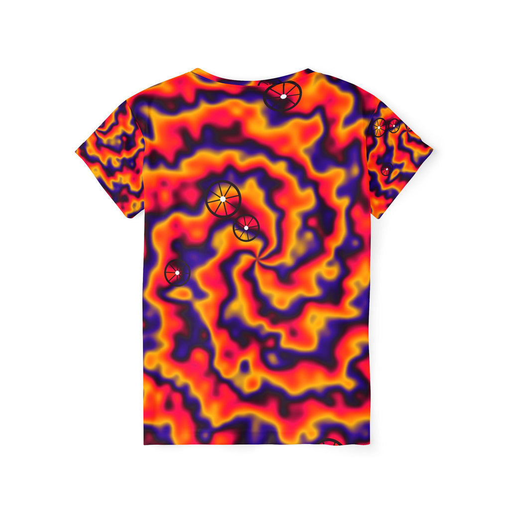 Cycling Hot Lava Tie-Dye Spin Women's Sports Jersey