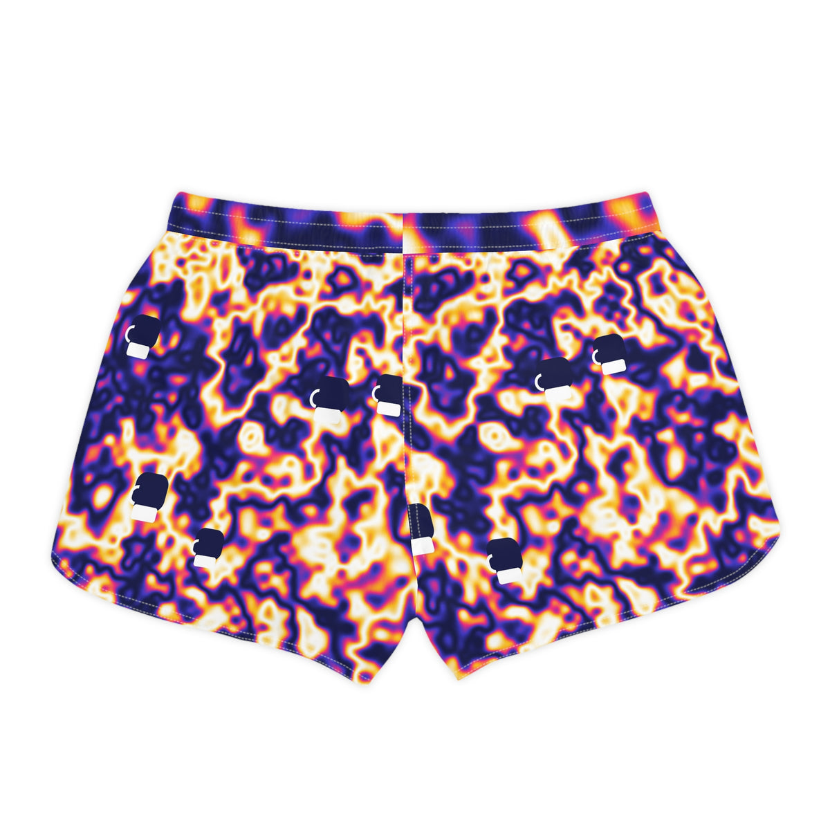 Combat Sports Royal Flame Marble Flow Women's Athletic Shorts with Pockets