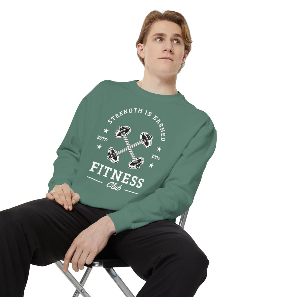 Fitness Club Sweatshirt | "Strength Is Earned" Crewneck