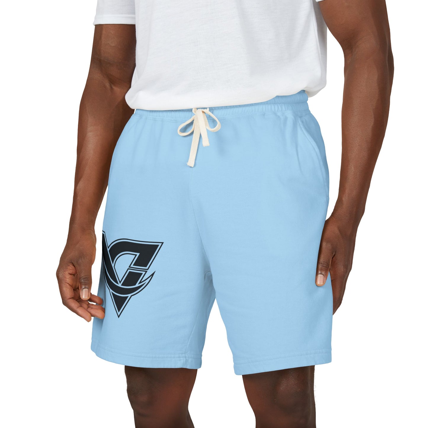 Lightweight Fleece Sweat Shorts — Retro V Logo Casual Lounge Shorts