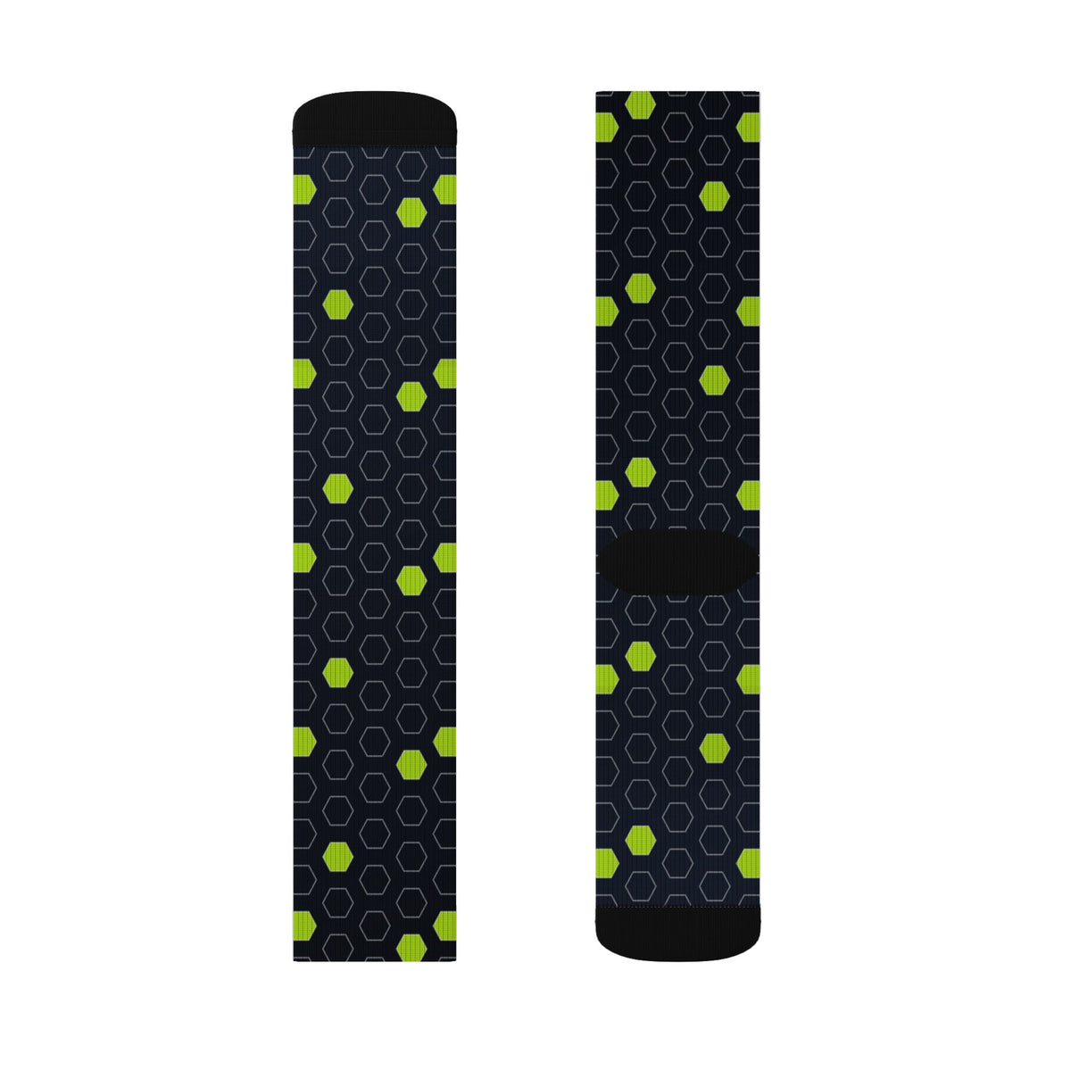 Soccer Volt Night Hex Pitch Athletic Crew Socks