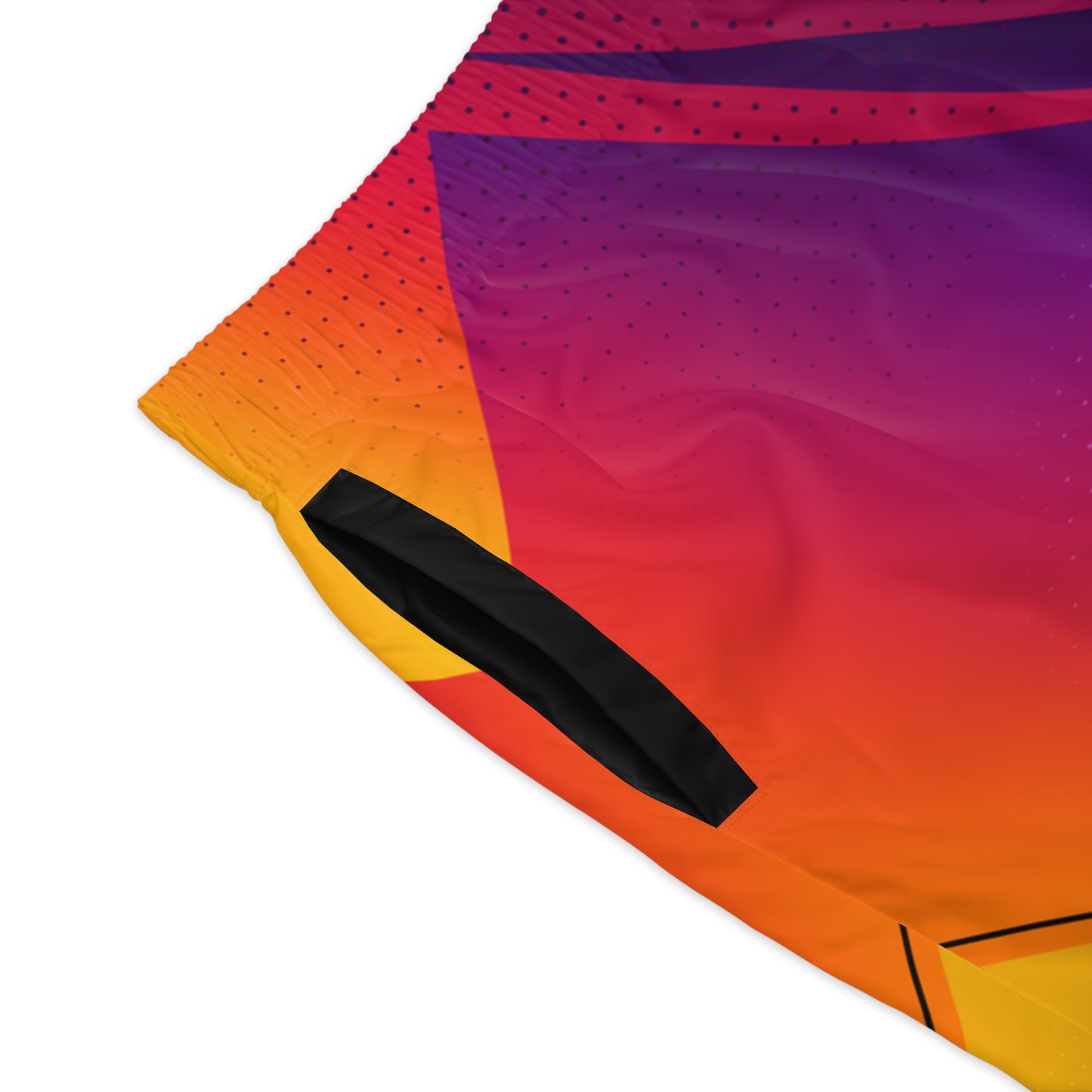 Men's Abstract Neon Athletic Jogger Shorts — Colorful Geometric AOP