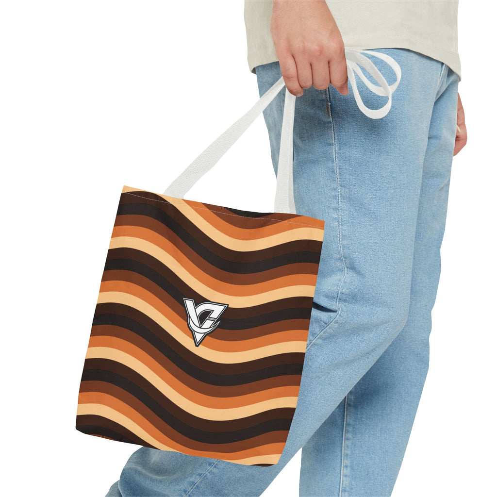 Copper Wave Tote Bag — All-Over Print Gym & Everyday Tote