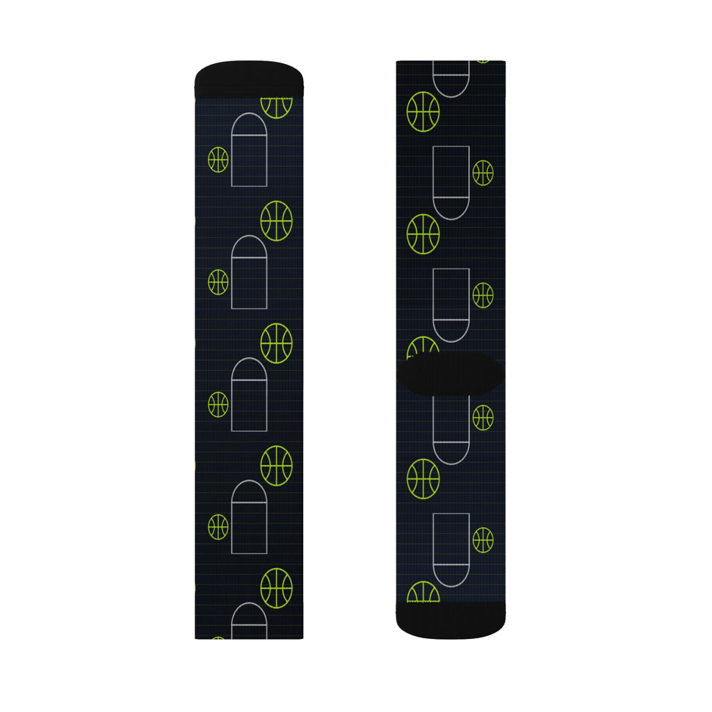 Basketball Volt Night Court Seam Athletic Crew Socks
