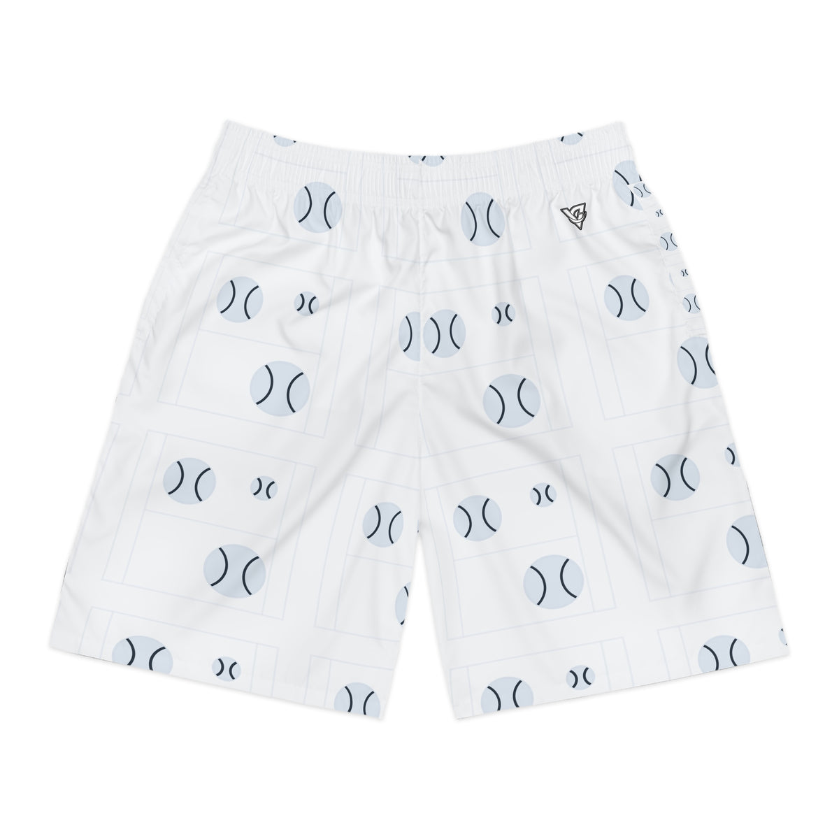 Tennis Arctic White Baseline Seam Men's Athletic Shorts with Pockets