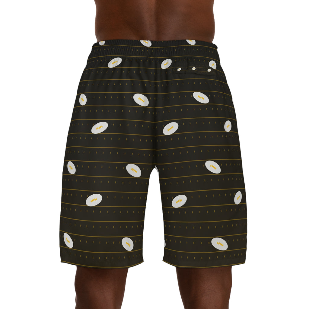 Football Gold Rush Gridiron Men's Athletic Shorts with Pockets