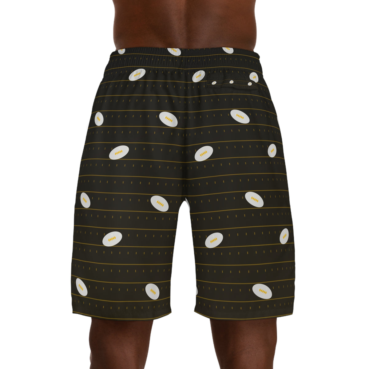 Football Gold Rush Gridiron Men's Athletic Shorts with Pockets