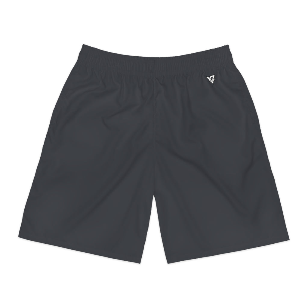Vantacore Solid Charcoal Men's Athletic Shorts with Pockets