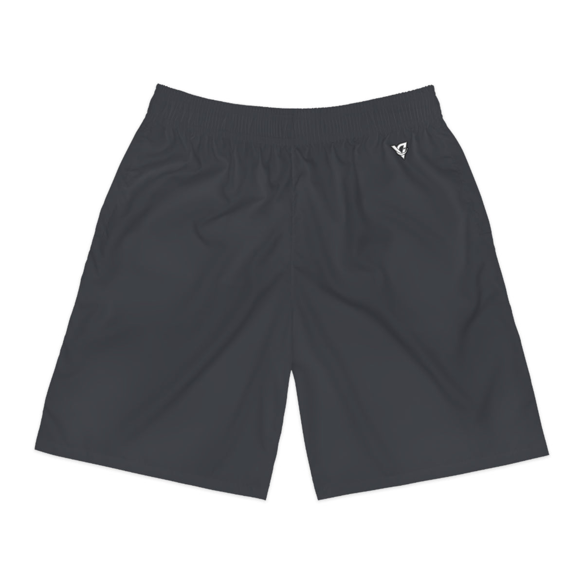 Vantacore Solid Charcoal Men's Athletic Shorts with Pockets