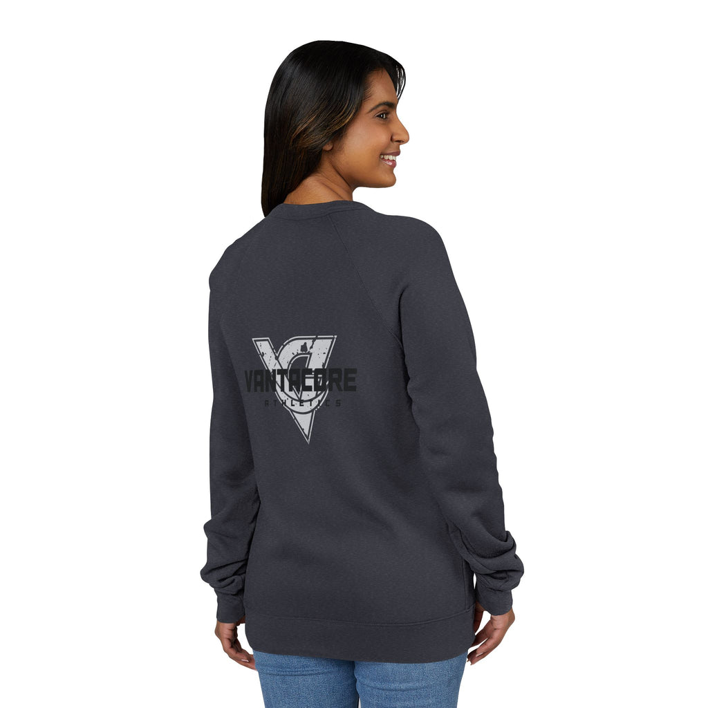 Motivational Raglan Sweatshirt — "Show Up. Work Hard. Repeat." Crewneck