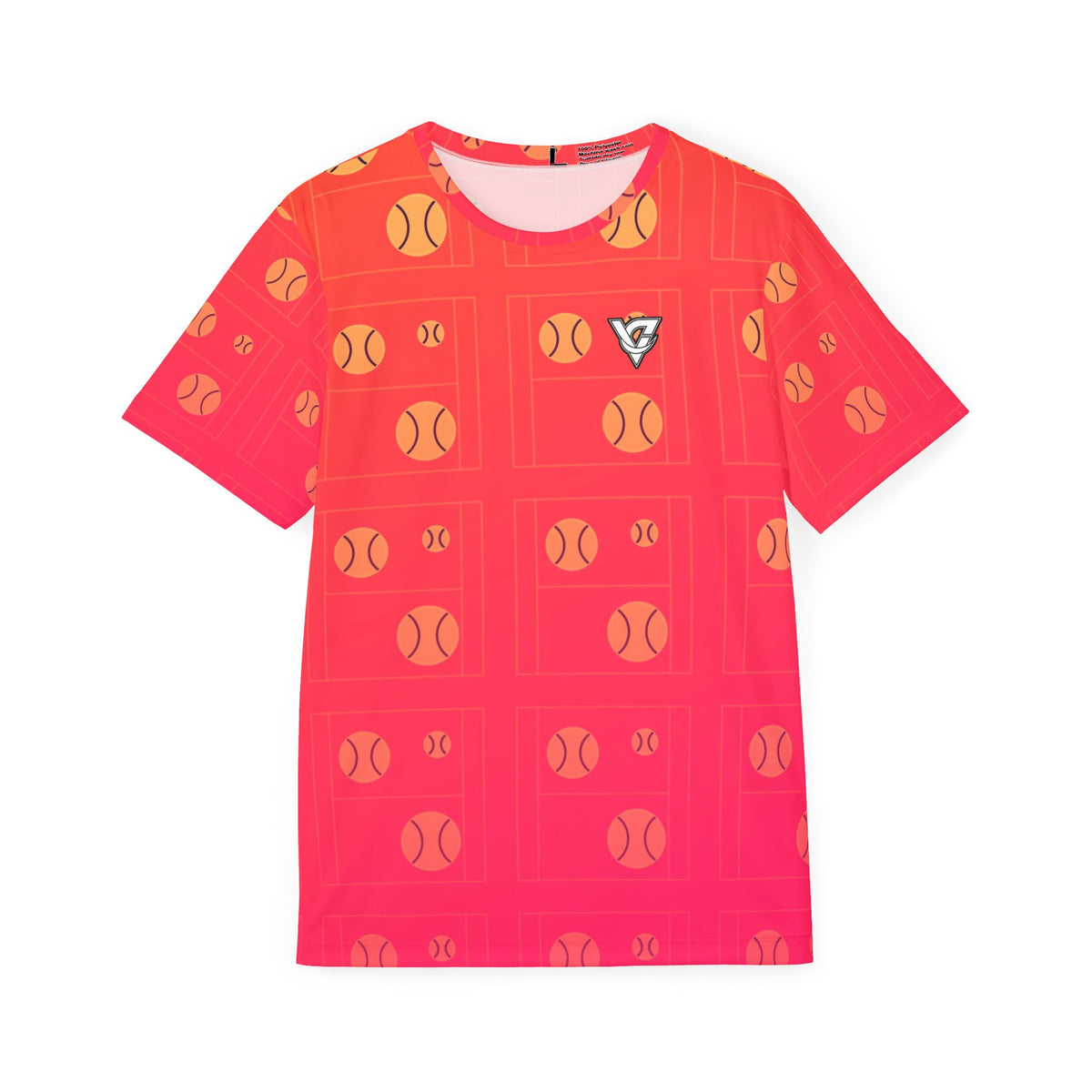Tennis Sunset Fade Baseline Seam Men's Sports Jersey