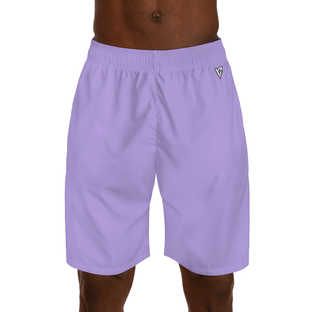 Vantacore Solid Lavender Men's Athletic Shorts with Pockets