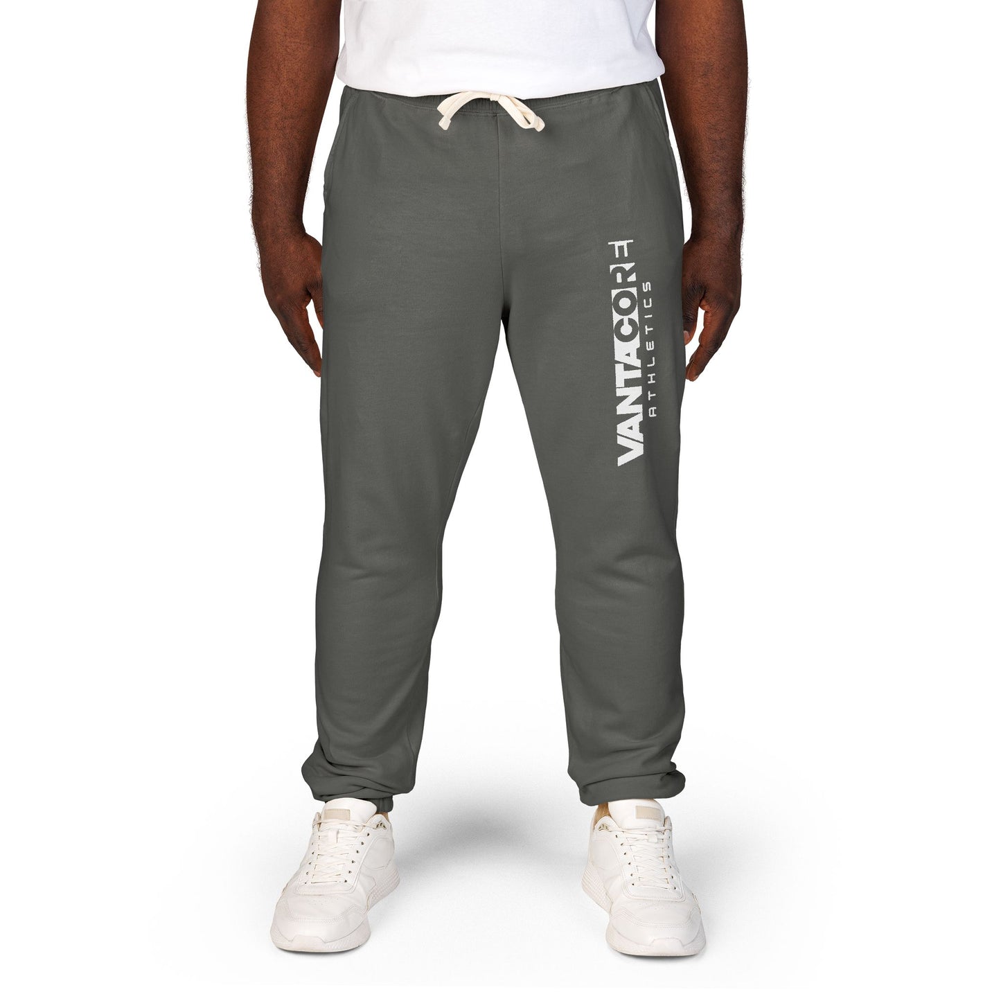 Copy of Vertical 'VANTOCOL?' Graphic Sweatpants — Garment-Dyed Fleece Joggers