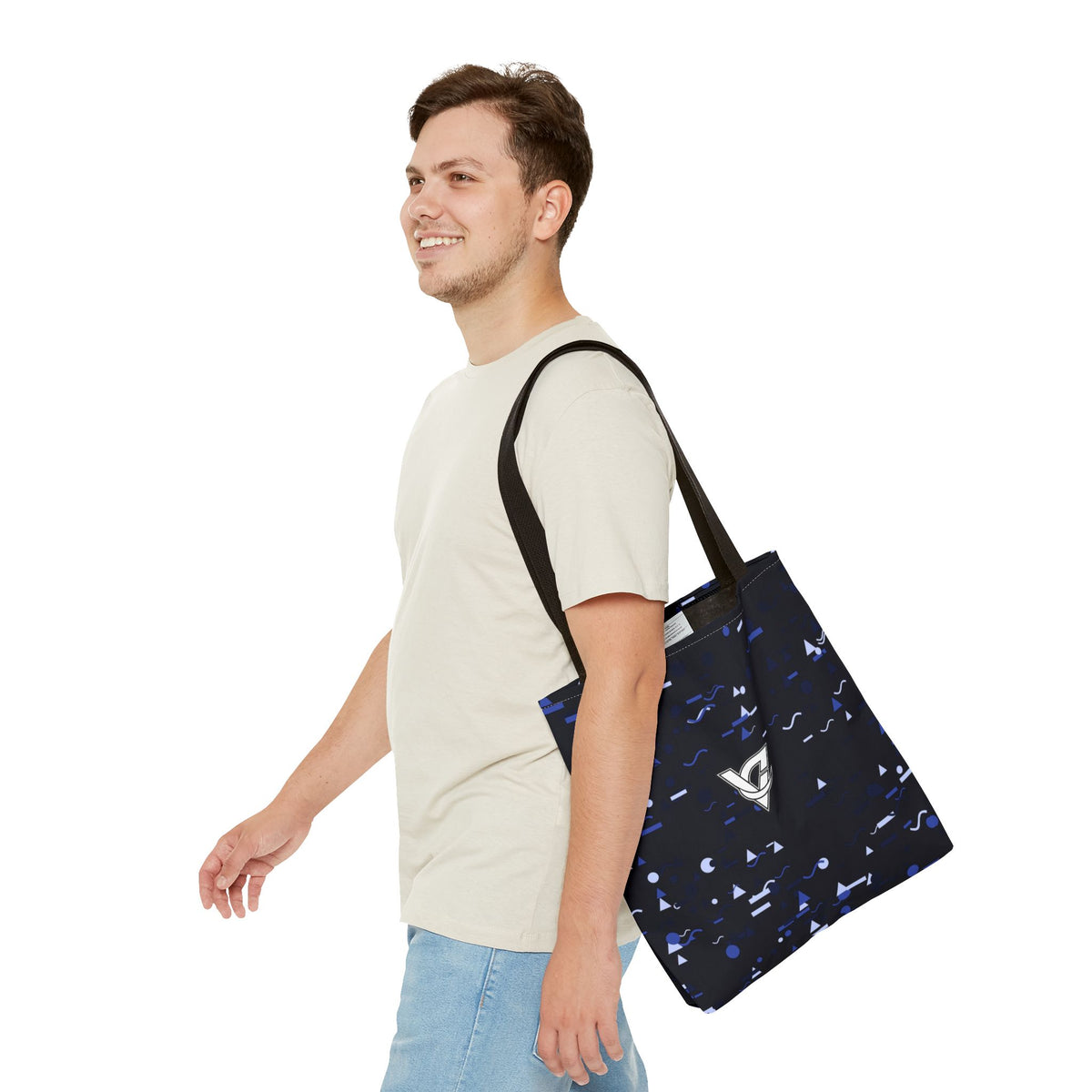 Midnight Confetti Tote Bag — All-Over Print Gym & Everyday Tote