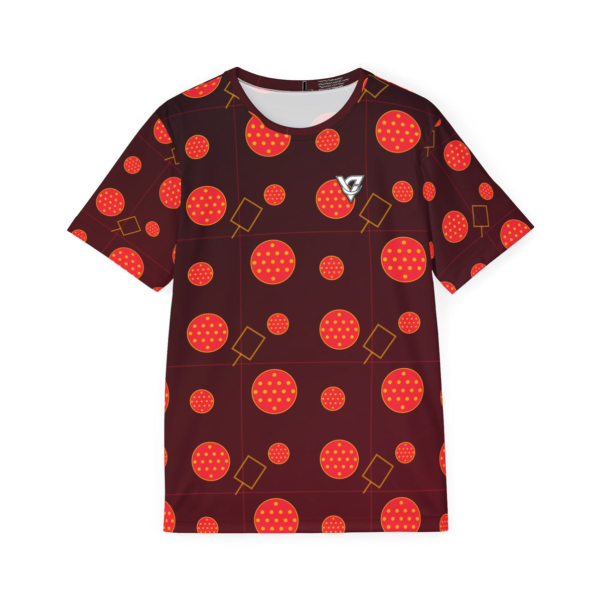 Pickleball Crimson Blaze Dink Dot Men's Sports Jersey