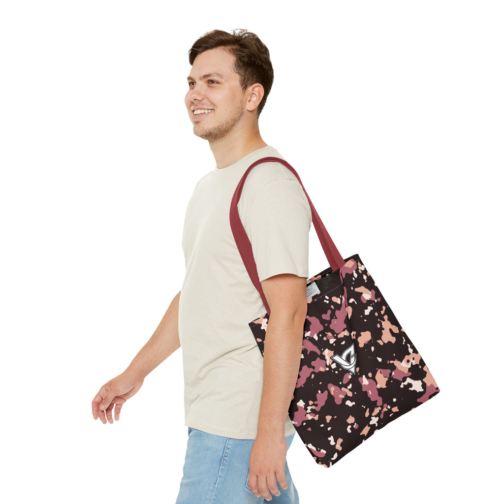 Rose Gold Splatter Tote Bag — All-Over Print Gym & Everyday Tote