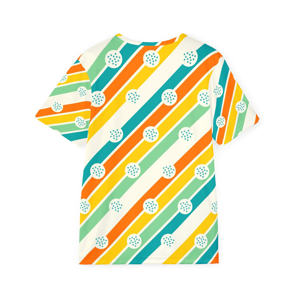 Golf Citrus Pop Stripe Surge Men's Sports Jersey