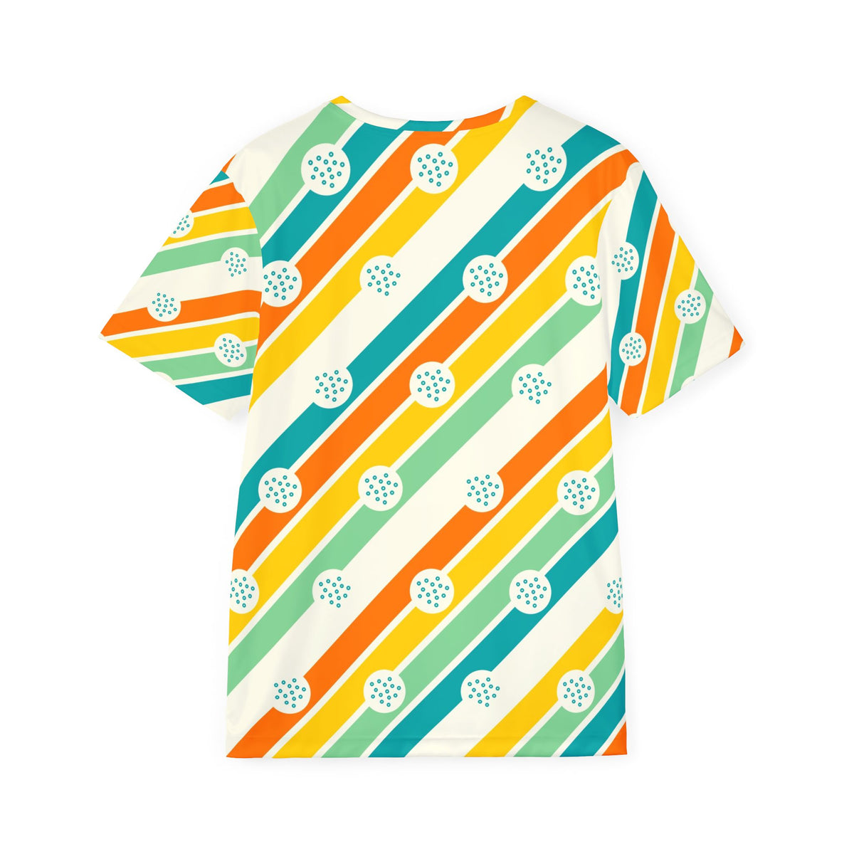 Golf Citrus Pop Stripe Surge Men's Sports Jersey