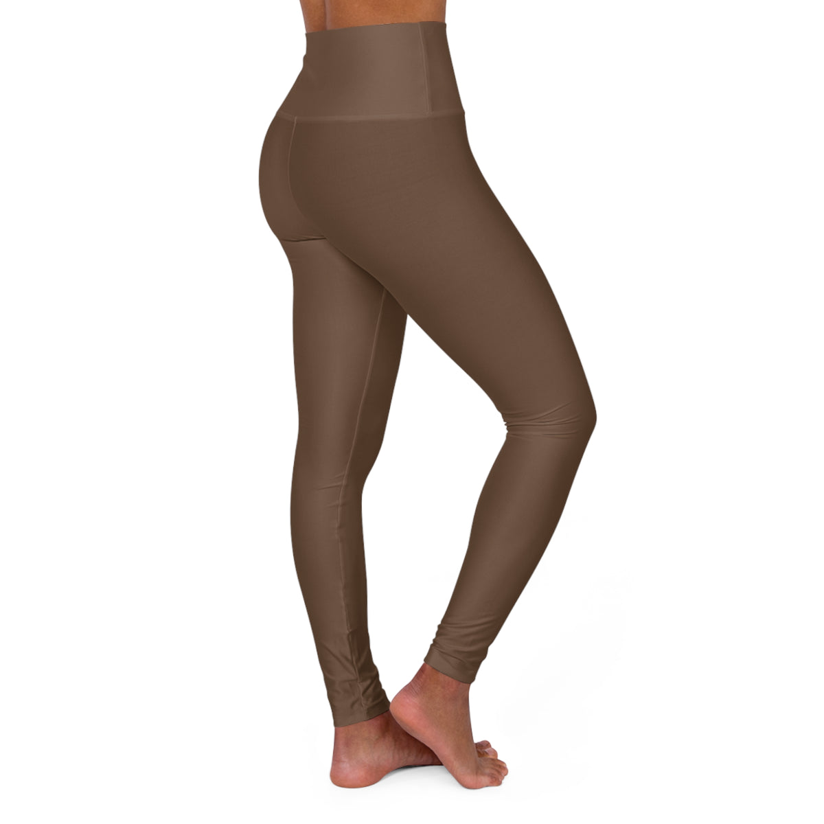Mocha Brown Essential High-Waisted Yoga Leggings