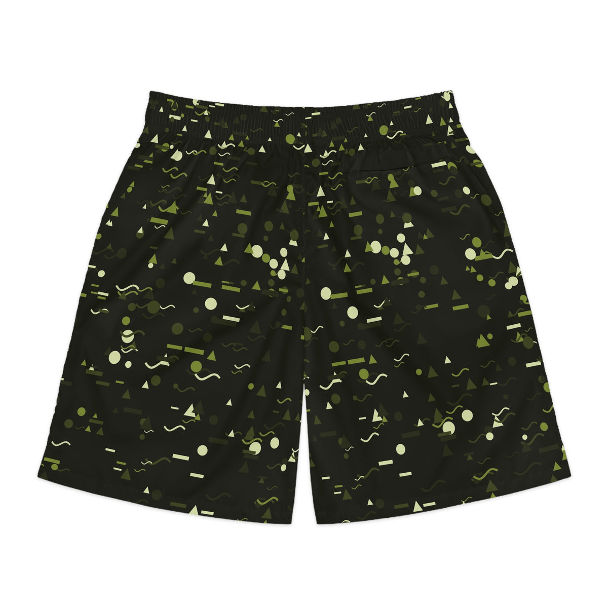 Men's Olive Confetti Performance Jogger Athletic Shorts with Pockets