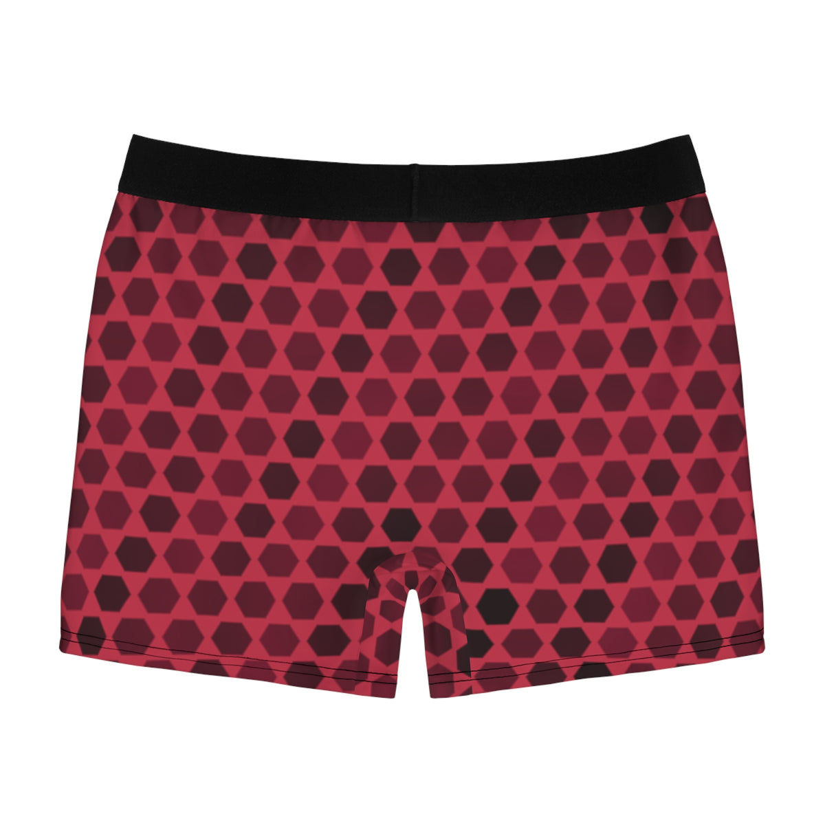 Cranberry Hex Grid Men's Boxer Briefs — Performance Underwear