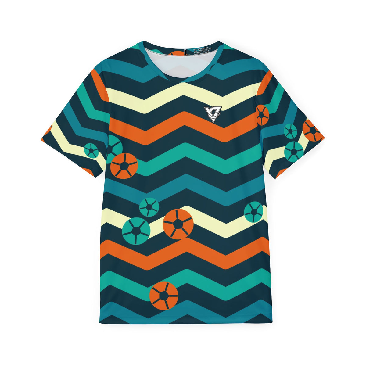 Soccer Peacock Chevron Rush Men's Sports Jersey
