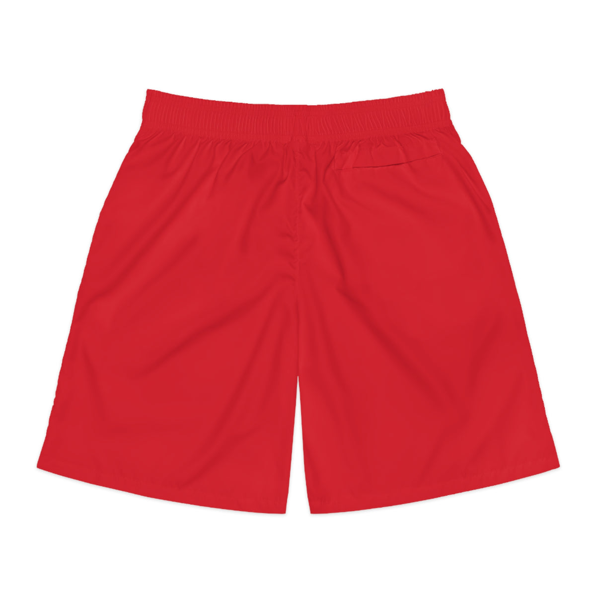 Vantacore Solid Red Men's Athletic Shorts with Pockets