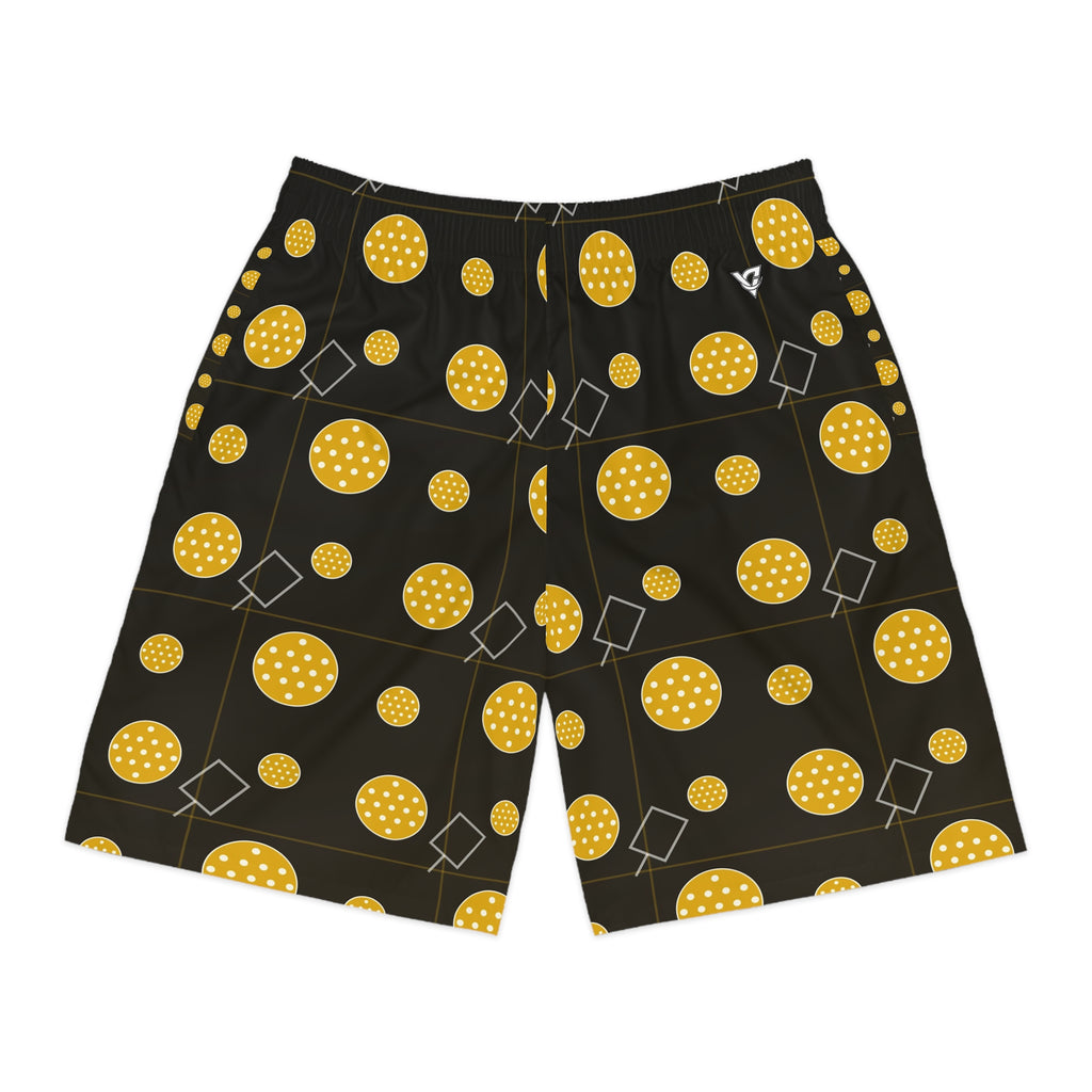 Pickleball Gold Rush Dink Dot Men's Athletic Shorts with Pockets